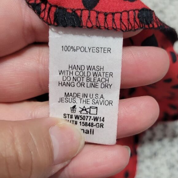 Reb. In J red spotted midi dress sz S - Picture 8 of 9